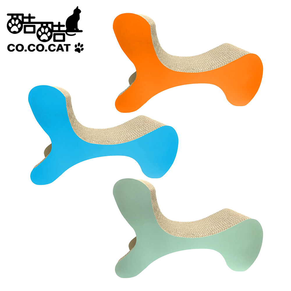 【Co.Co.Cat 酷酷貓 】摩登躺椅-100%台灣製貓抓板(隨機不挑色)